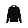 Zipper Baseball Collar Overlapping Letter Cardigan Sweater Men Sweater Black J319778-BEH