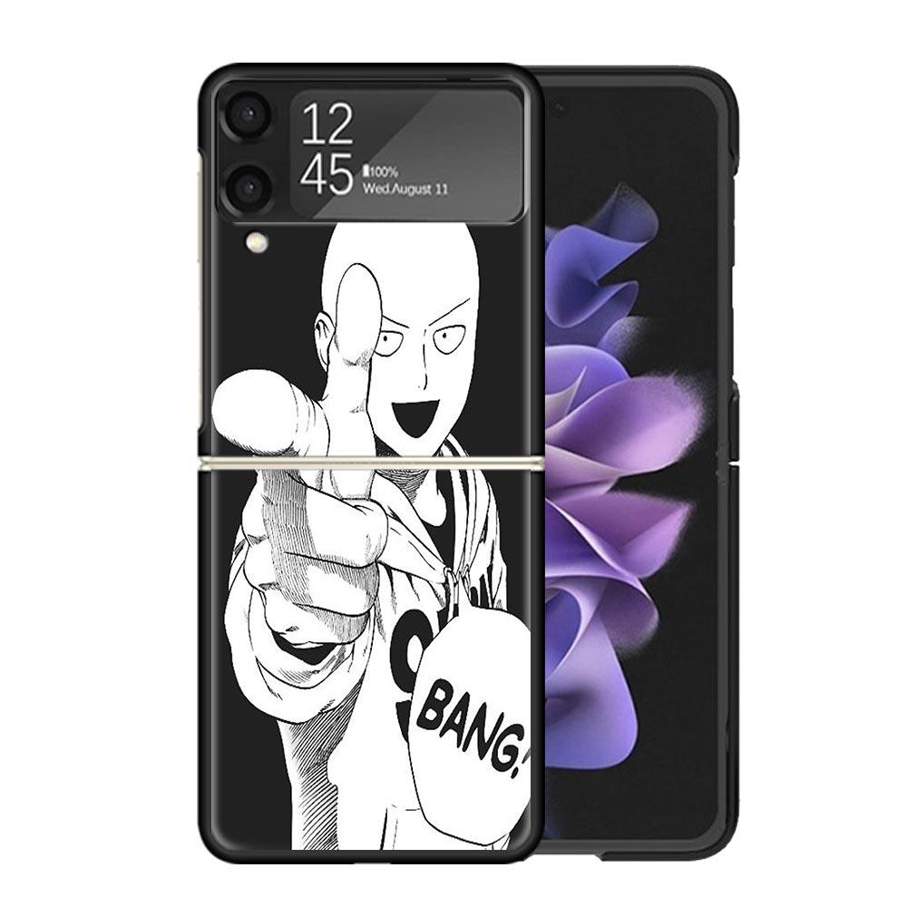Anime One-Punch Man Clear Phone Case For Samsung Z Flip 7 6 5 4 3 Galaxy ZFlip7 ZFlip6 ZFlip5 ZFlip4 ZFlip3 5G Print Cover Z Fli