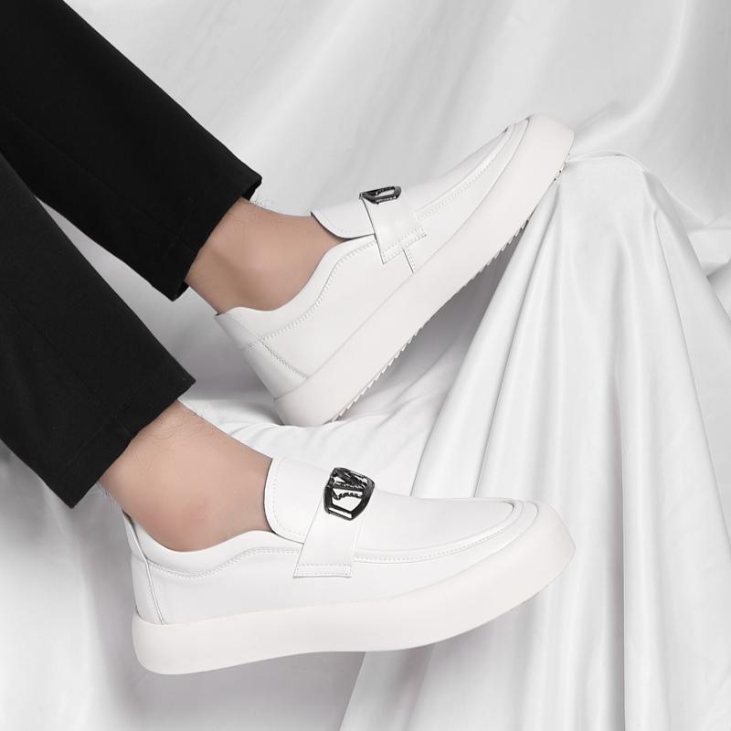 Мужская кожаная обувь, деловая повседневная обувь, мужская дышащая и легкая, мужская обувь с кожаным лицом в британском стиле