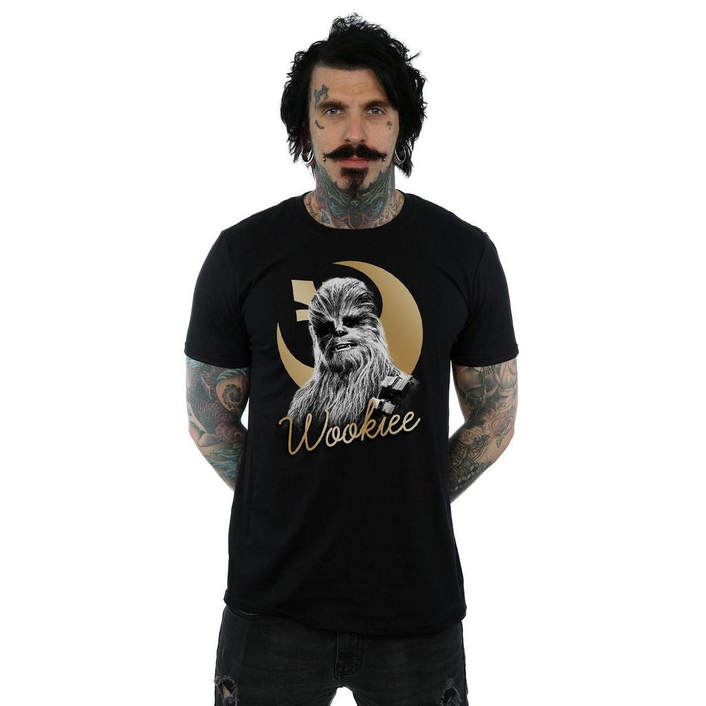 Star Wars Mens The Last Jedi Gold Chewbacca T-Shirt