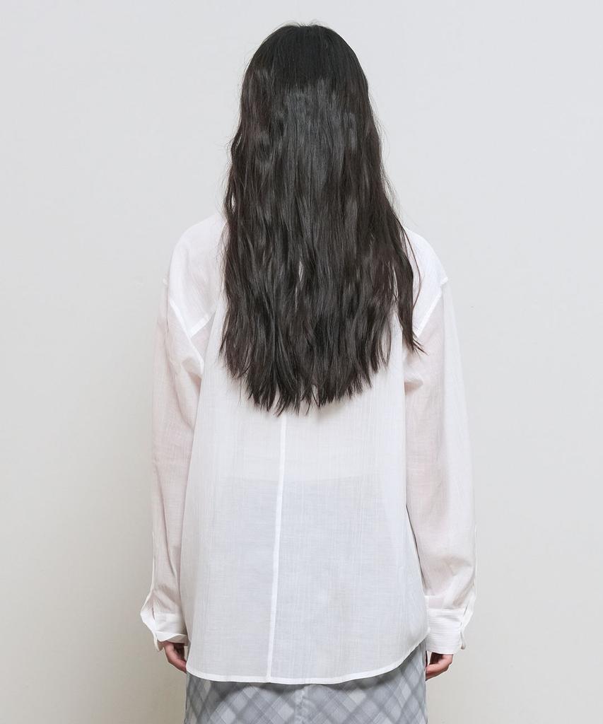 GENERALIDEA Summer Wrinkle Sheer Shirt [White] / Wbe2L03531