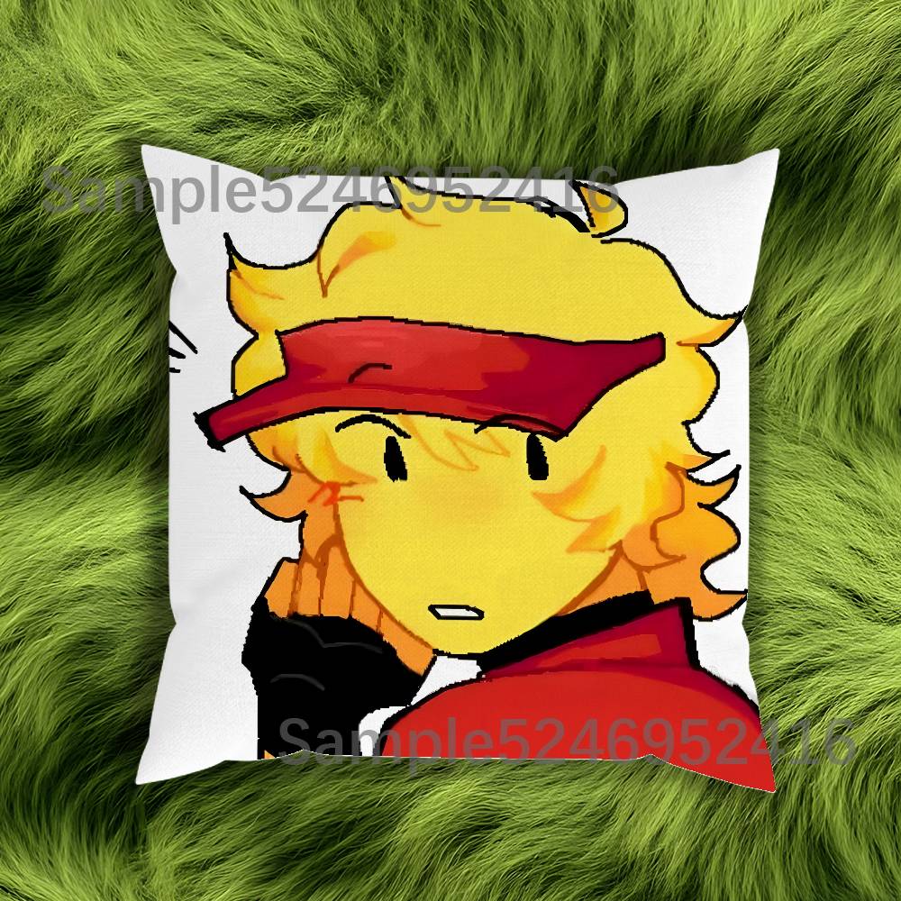 EElliot Anime Cute Cushion Cover Pillow Cover Decor Pillowcase Printed Cushion Case For Couch