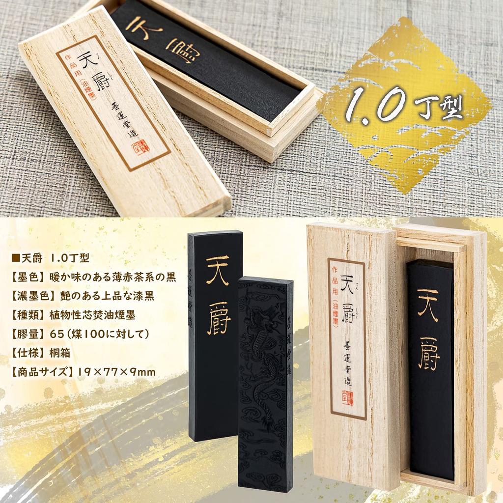 Bokuundo Solid Ink Tenshu for Kanji Works Piece Type 02203 1.0