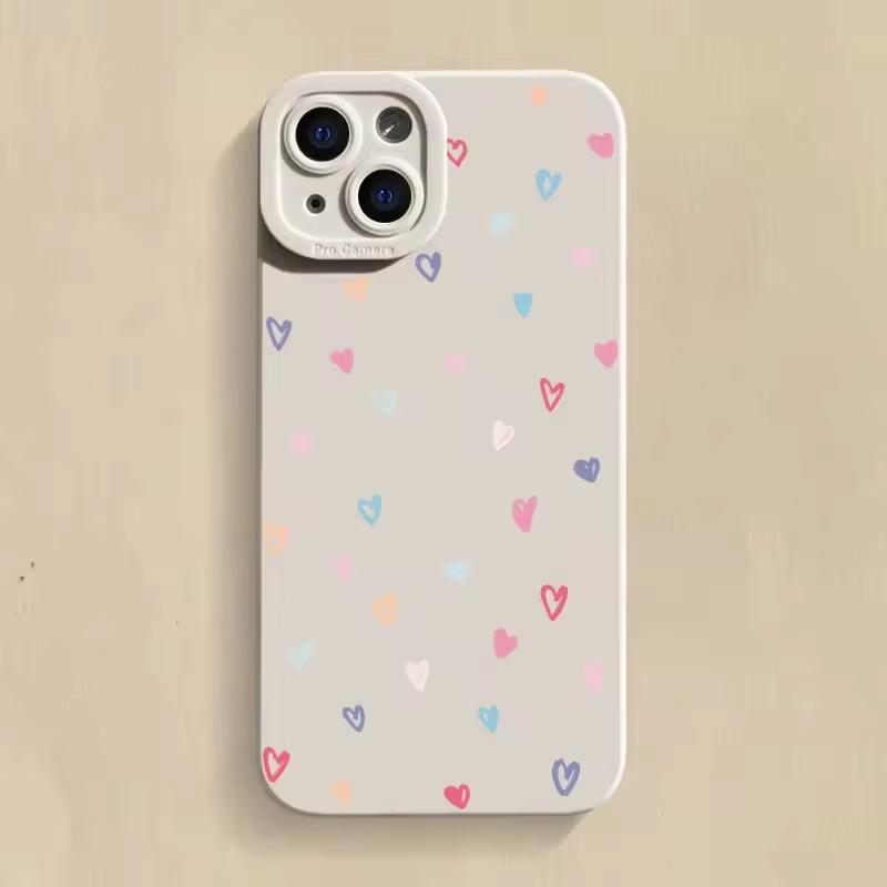Красочный маленький силиконовый чехол-сердечко для Samsung Galaxy S25 S24 S23 Ultra S22 Plus S21 FE S20 A55 A54 A35 A15
