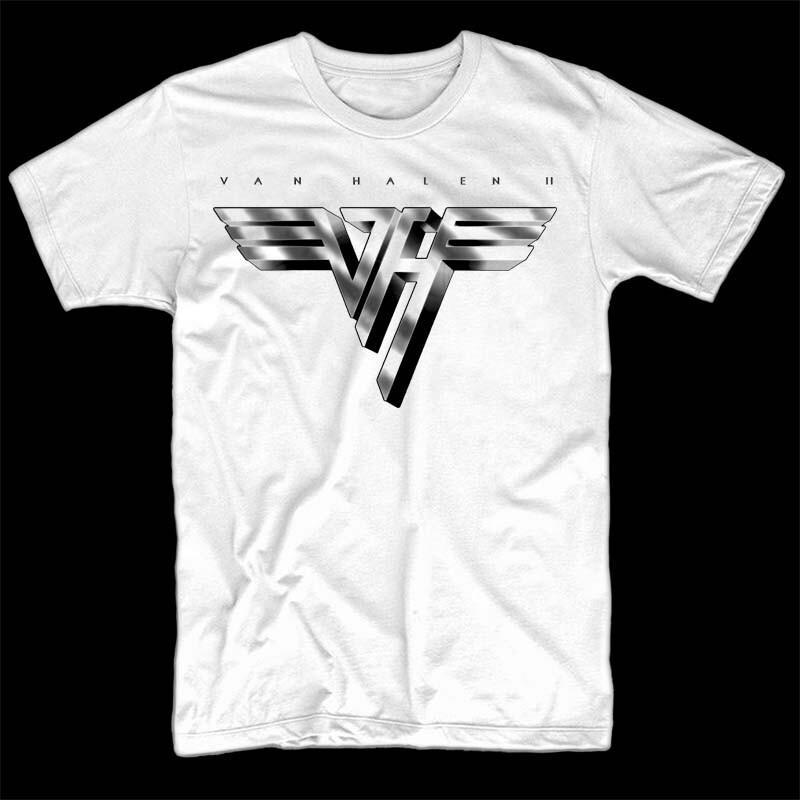 Van Halen II Logo Rock Band White Unisex T-shirt Size S-5XL