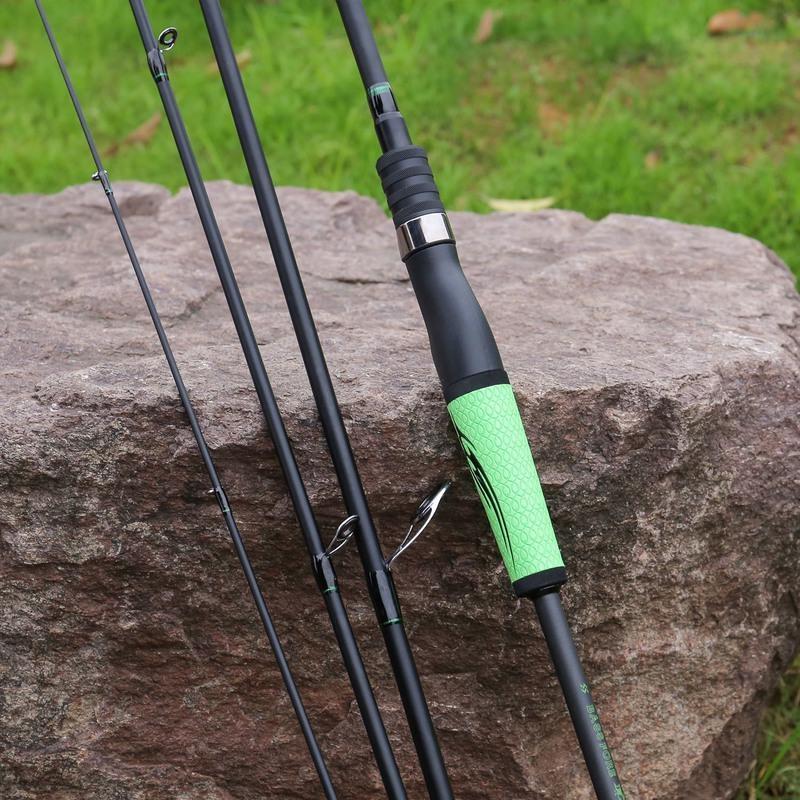 Fishing Rods 2.1/2.4M Portable Carbon Fiber Spinning Fishing Pole Travel Saltwater Freshwater Rod