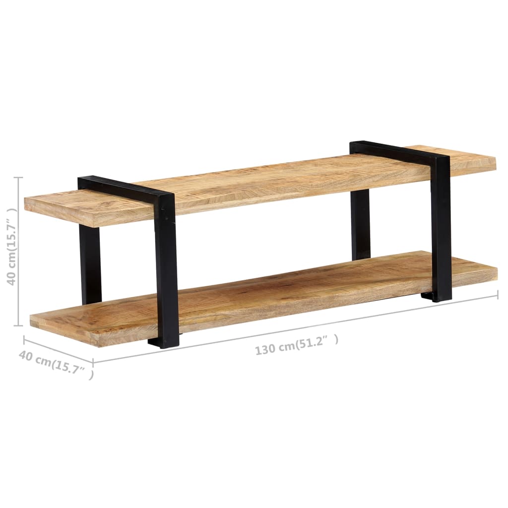 TV Stand 130 x 40 x 40 cm Solid Mango Wood