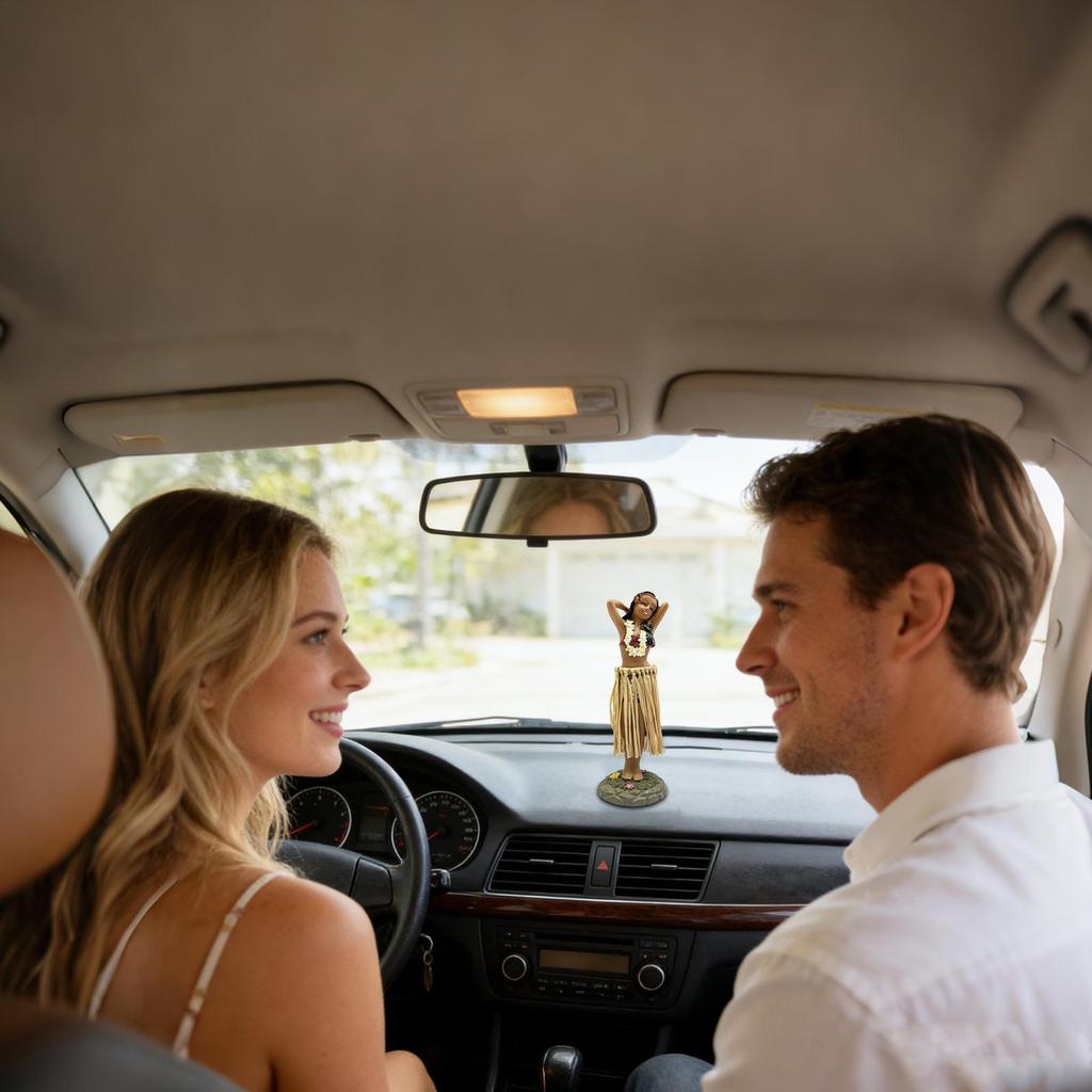 Кукла гавайской танцовщицы для приборной панели автомобиля Маленькая кукла-танцор Декор Танцующая Динамичное раскачивание Для салона автомобиля Декоративные Аксессуары