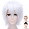 Cosplay Wig Nakiko Sougo Aisaka White Silver Silvery Short 5317