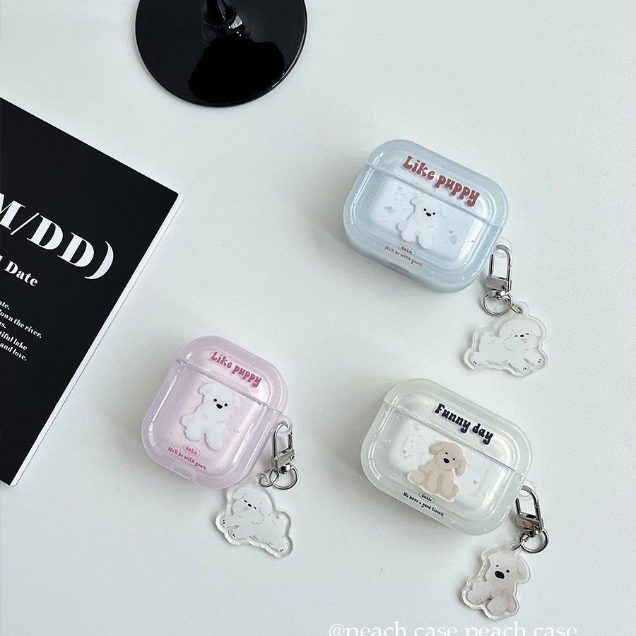 INS Милый Мультяшный Пудинг Щенок совместимый с AirPods 1 чехол Apple Ударопрочный Pro 1/1 поколение чехол для наушников