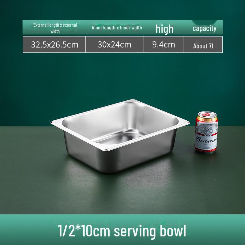 Квадратная сервировочная миска из нержавеющей стали с крышкой для фаст-фуда, молочного чая, приправ или горячих блюд