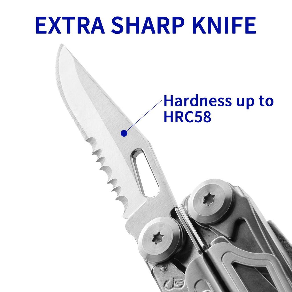 ROCKTOL Многофункциональные плоскогубцы из нержавеющей стали, инструмент 16 в 1 с прочным формованным нейлоновым чехлом, набор инструментов с безопасной блокировкой