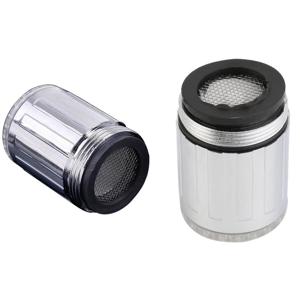 Светодиодная потоковая лампа для крана, 7 цветов, переменный свет, смеситель для душа, датчик давления, температура в ванной, кухонные аксессуары