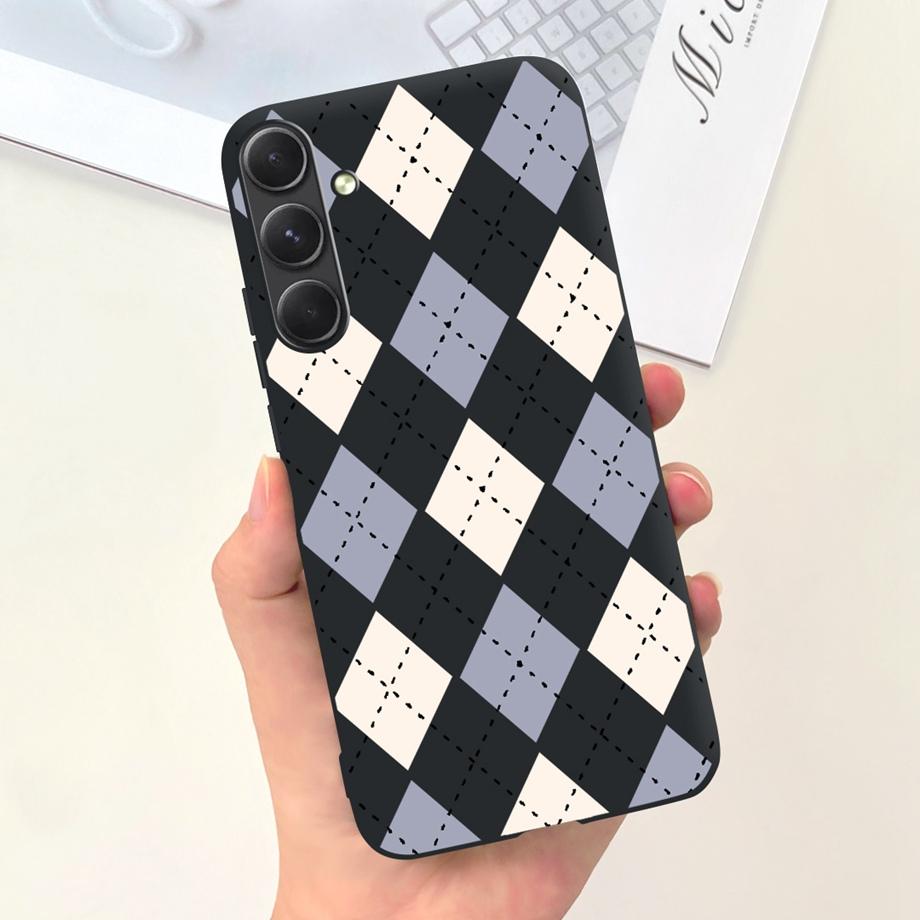 For Funda Samsung Galaxy A55 5G Case Daisy Stylish Painting Soft SIlicone TPU Bumper For Samsung A55 A55 5G GalaxyA55 Coque Etui