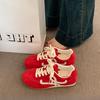 Красные немецкие тренировочные кроссовки женские 2025 новая весна плоская обувь повседневная спортивная обувь легкие и не устающие кроссовки Форреста Гампа женские