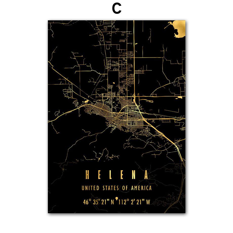 Лас-Вегас, Чикаго, США, Америка, карта города, декор для гостиной, постеры и принты, настенная живопись на холсте, настенные панно для домашнего клуба