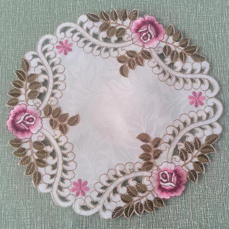 Популярная вышитая роза салфетка для стола салфетка для свадебной рождественской вечеринки кухонная салфетка украшение стола и аксессуары