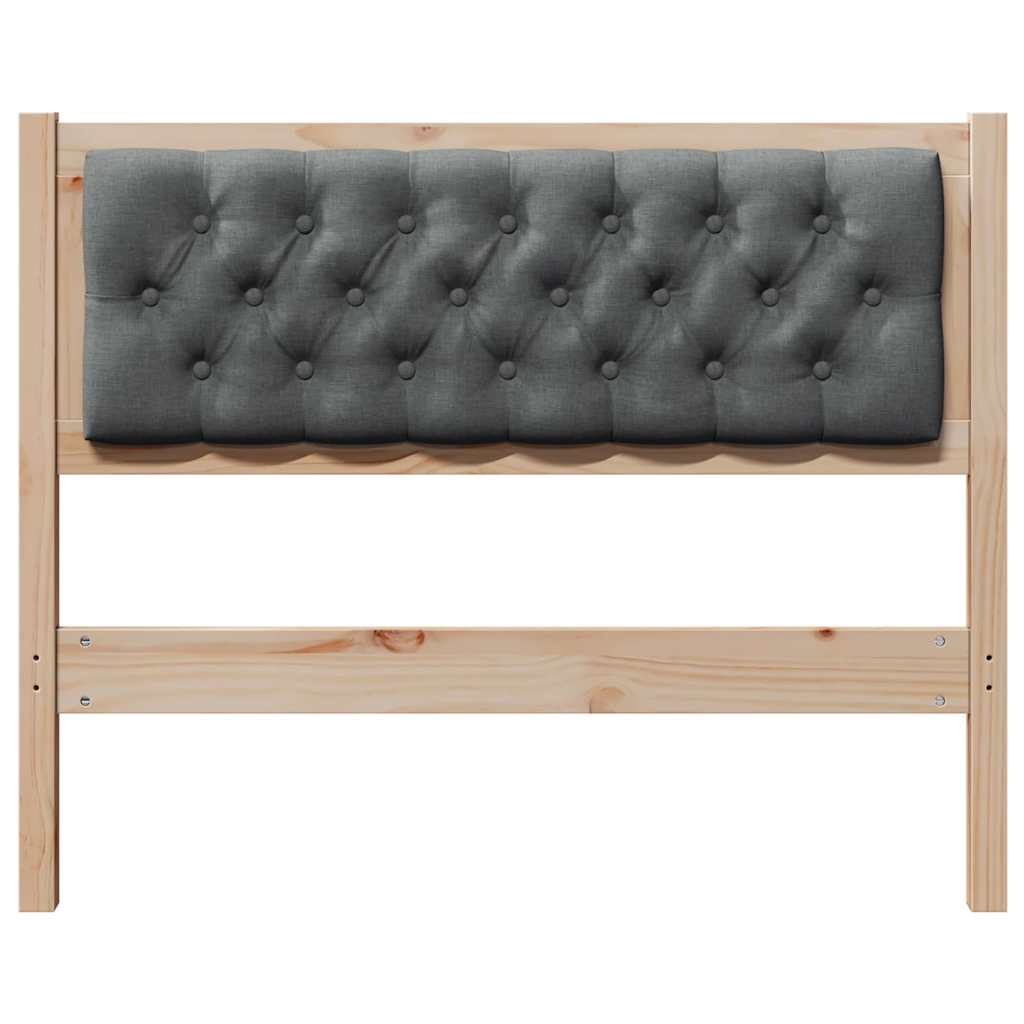 Headboard in Brown and Dark Grey 100 cm Solid Pine Wood