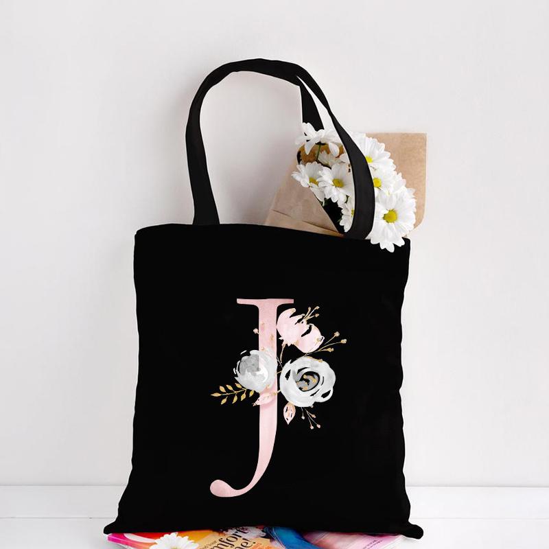 Холщовая большая сумка с цветочным узором с буквами, шопинг, путешествия, женские эко многоразовые сумки через плечо