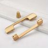 6 шт. Ручки для шкафов из алюминиевого сплава, песочно-золотые, ручки для шкафов и ящиков, мебельная фурнитура с крепежными винтами