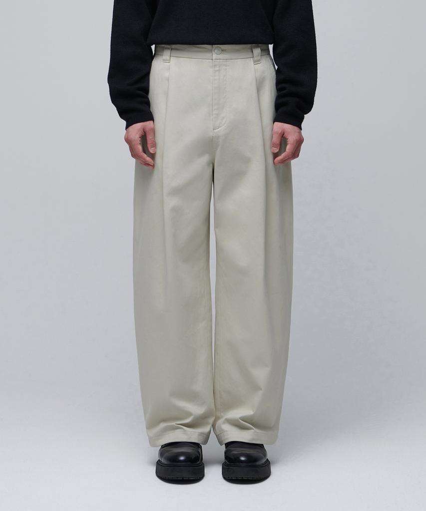 MUSINSA STANDARD Curved Wide Chino Pants [Cream]