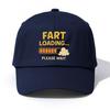 1 шт. Бейсболка с принтом FART LOADING для взрослых, Минималистичный ретро-стиль, Повседневная, Мягкая, Регулируемая, Кепка-папа, Идеально в качестве подарка