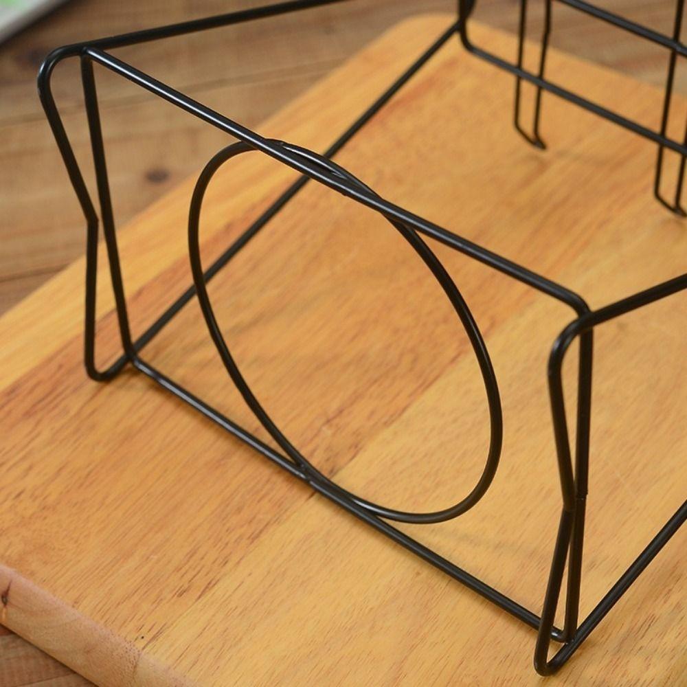 Vertical Coffee Cup Holder Iron Cup Storage Rack Durable Cup Plate Rack  Kitchen