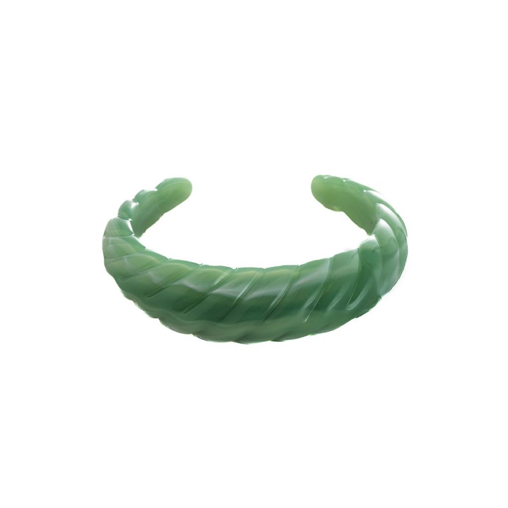 Vintage Threaded Open Bracelet, Premium Smudge Texture Acrylic Bracelet Acrylic Jewelry