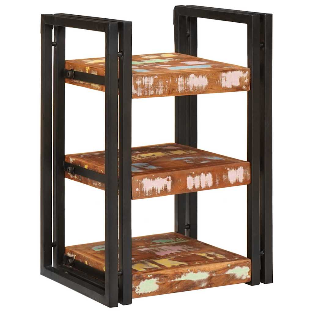 Nightstand in Brown and Black 38 x 33 x 58 cm Solid Reclaimed Wood