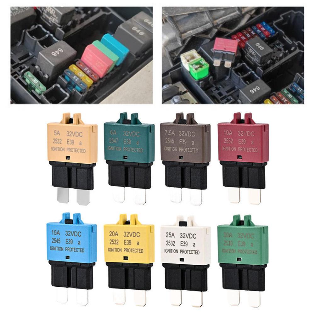 32V Overload Protector3A,6A,25A,30A,20A,15A,10A,8A,7.5A,5A Automotive Fuse Circuit Breaker for Jeep Truck Vessels Fuses4