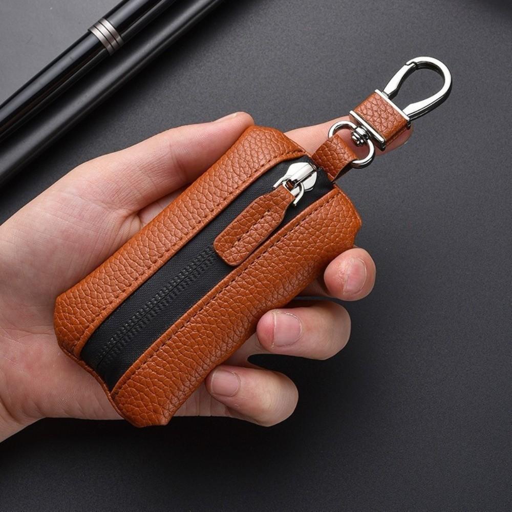 Zipper Closure Car Key Bag Luxury Mini Storage Bag Portable Keychain Holder Daily Use