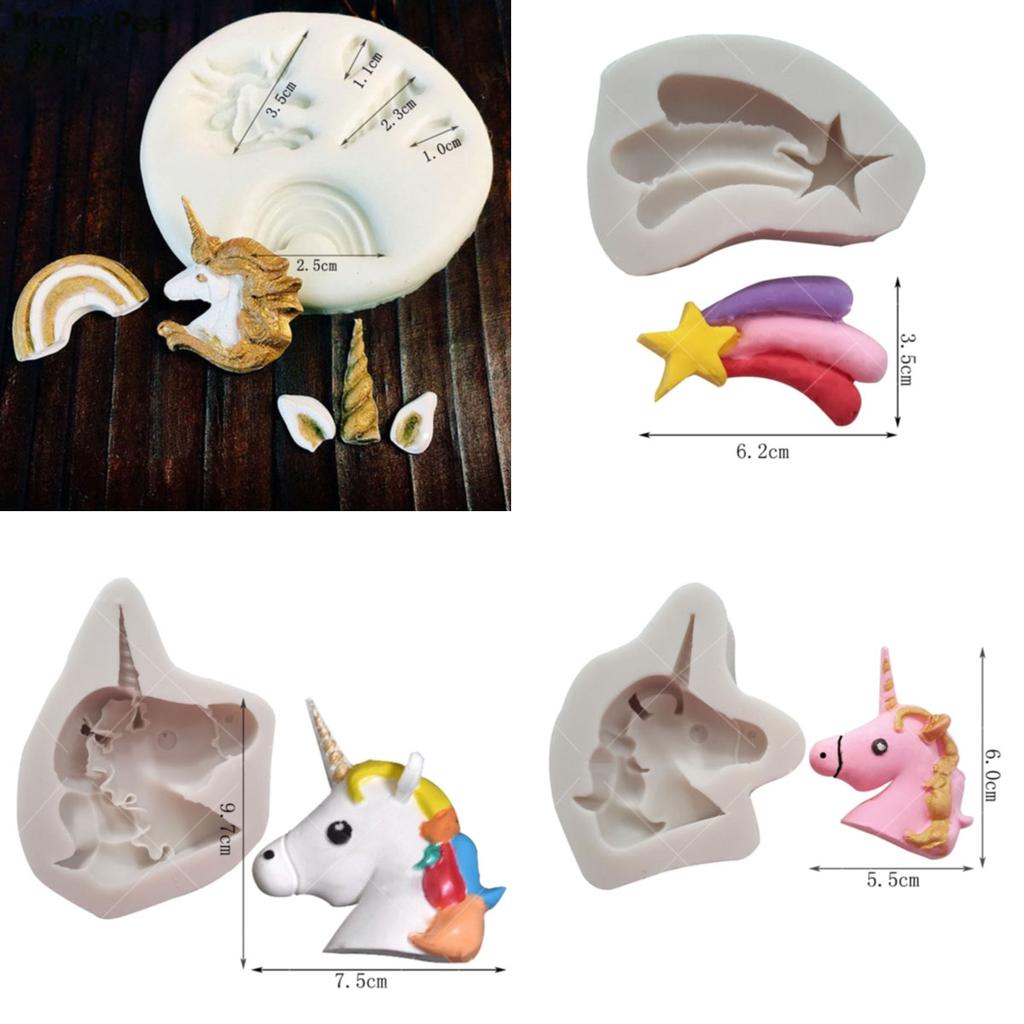 Силиконовая форма для дизайна единорога, форма для украшения торта, сахарная резинка, инструмент для пасты, 3D форма для шоколадного мусса