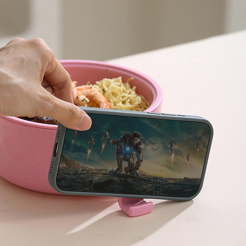 Миска для лапши быстрого приготовления с посудой Большая вместимость Экологически чистая пшеничная солома Дренажная миска для воды Ручка против ожогов