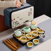 Ceramic Travel Kung Fu Tea Set Portable Set Dingyao One Pot Six Cups