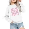 Kids' Fashion Loose-Fit Casual Long-Sleeve Christmas Print Oversized Crewneck Sweatshirt