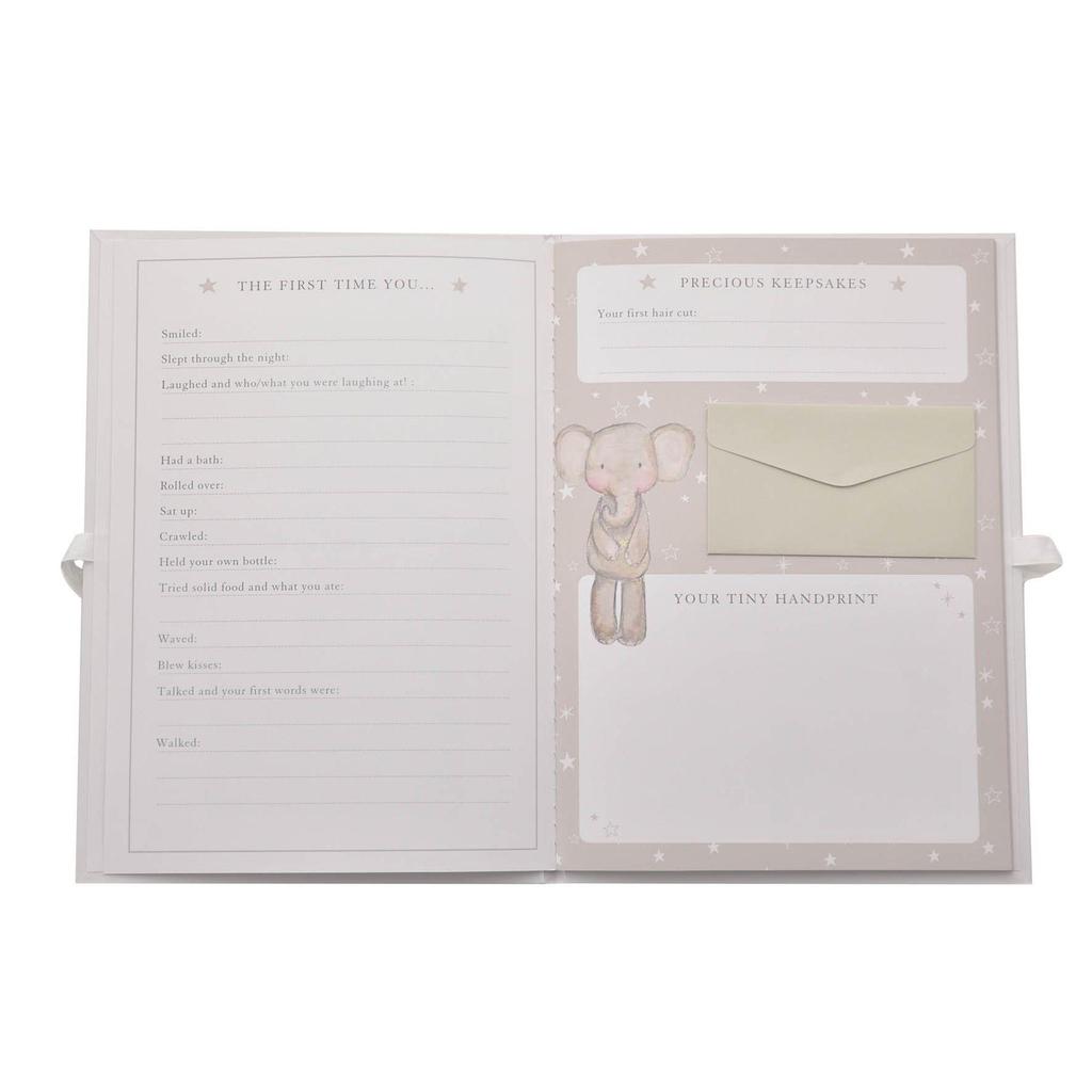 White Bambino Little Star Baby Record Book A4