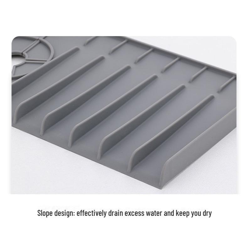 Silicone Faucet Mat: Multi-Function Waterproof & Non-Slip Sink Splash Guard for Kitchen & Bathroom