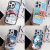 N110 Happy New Year Merry Christmas Snowman Soft Phone Cases for Samsung S24 S23 A15 A35 A54 Infinix Hot 40i Plating Frame Camera Protector Back Cover