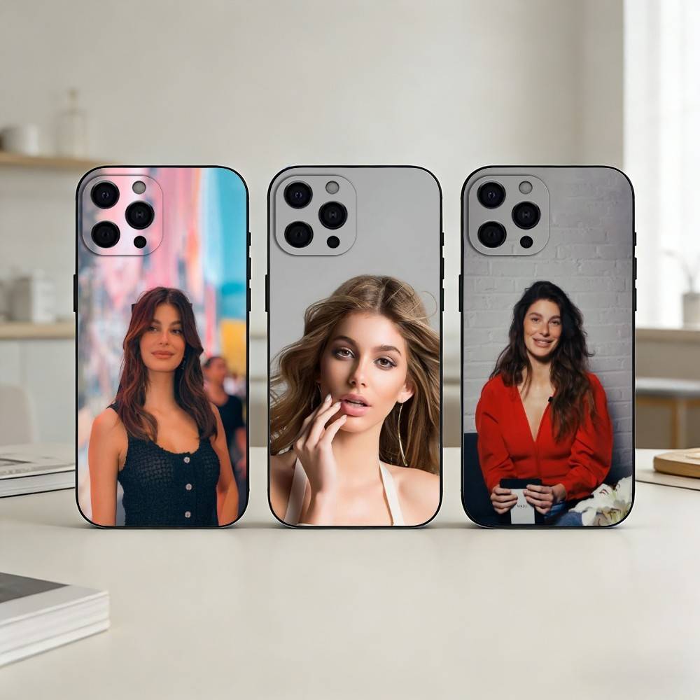Чехол для телефона C-Camila M-Morrone для iPhone 17,16,15,14,13,12,11 Plus,Pro Max,SE4 Мягкий силиконовый черный чехол