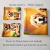 Golden retriever artwork Bedding Duvet cover sets Duvet covers Pillowcases gifts (1 * Duvet Cover 2 * Pillowcases, without duvet insert)