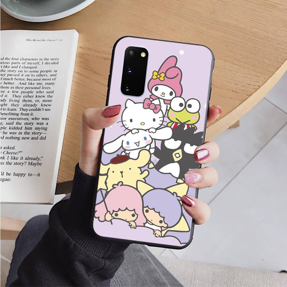 AH46 Sanrio Cartoon черный чехол для Samsung Note 20 Lite S24 Ultra S23 S22 A05 A06 A11 A71 A15 A16 A13 A24 A25 A33 A52 A53 M55 M35 Sofe Cover