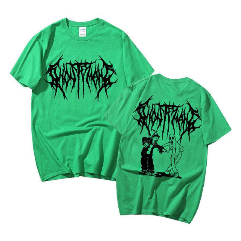Футболка с двусторонним принтом Ghostemane, футболка унисекс, футболки Pouya, хлопковые топы, уличная одежда, модные футболки в стиле хип-хоп для пар