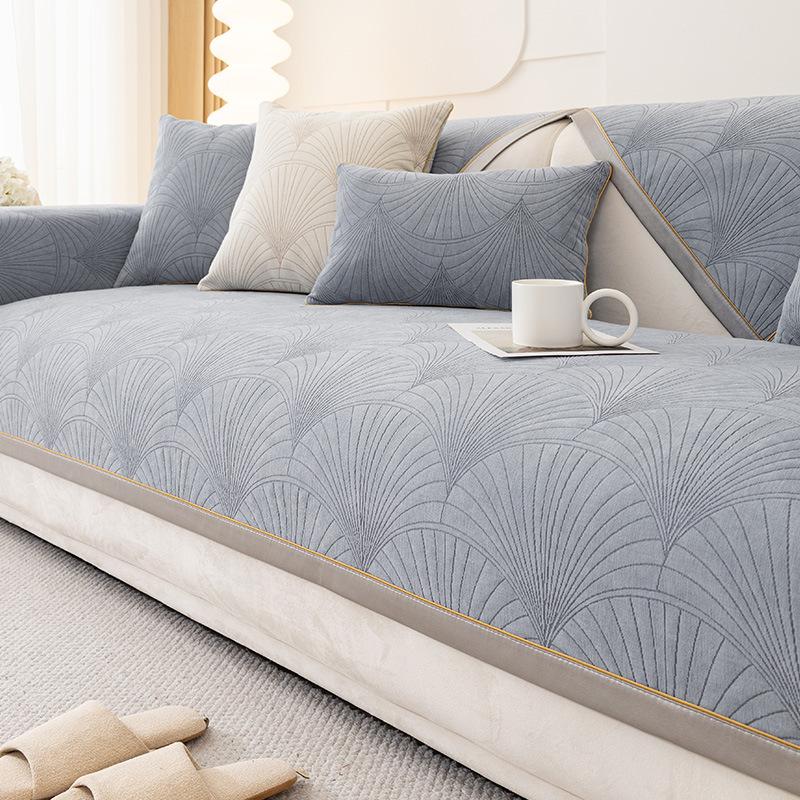 Minimalist Wind Sofa Cushion Universal In All Seasons, New  Light Luxury High-End Chenille Universal Non-Slip Cushion