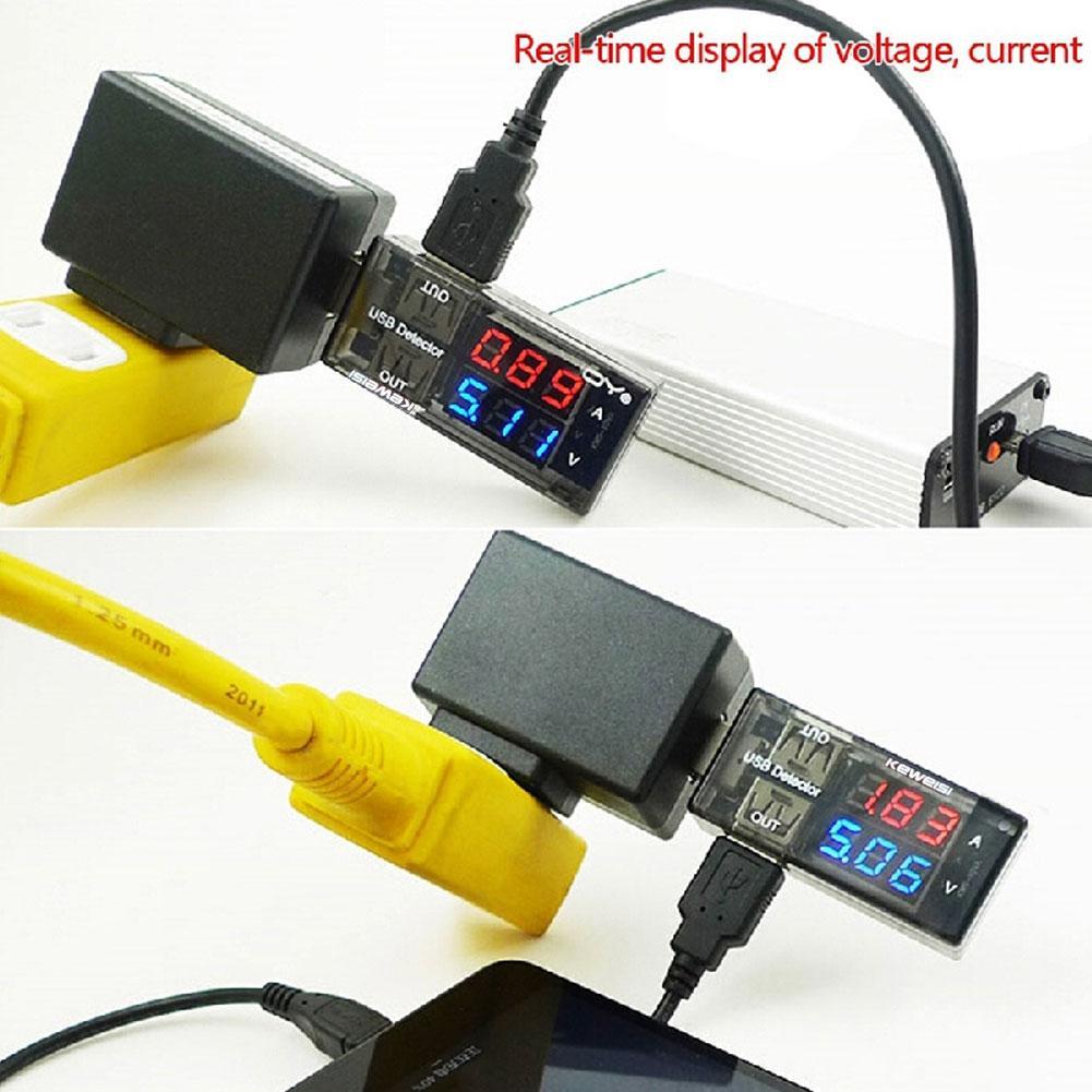 Красный Синий Двойной USB Ток Напряжение Зарядка Тестер Вольтметр Аккумулятор Амперметр Зарядное устройство Доктор Мобильная Мощность Зарядка