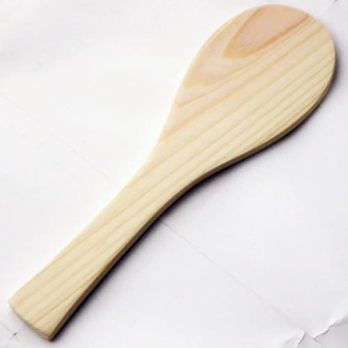 Nagao Hinoki Rice Paddle, Unpainted, 19cm, Made in Japan, 16074-32