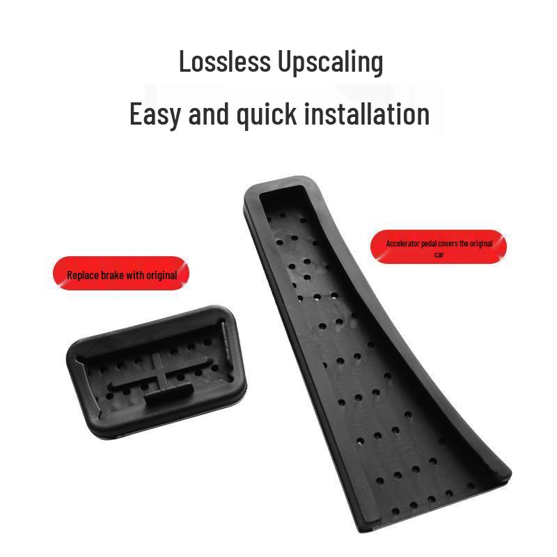 Педали тормоза и акселератора из алюминиевого сплава для Denza D9 2022-2024: Нескользящая внутренняя модификация.