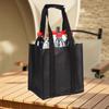Reusable Wine Bottle Carrier Tote, Shopping Grocery Bag for Camping, Picnic, Travel,
