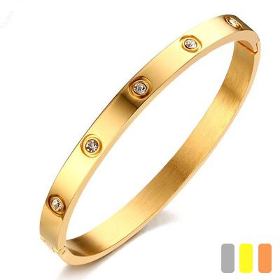 Модные браслеты с кристаллами для женщин, модный браслет из титана Love Pulseiras, браслеты из нержавеющей стали, женские ювелирные изделия, подарок