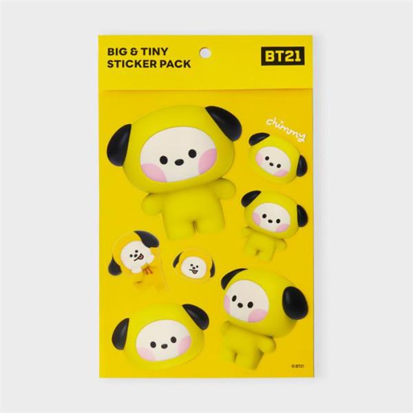 LINE FRIENDS BT21 Chimmy Big & Tiny Remover Bubble Sticker