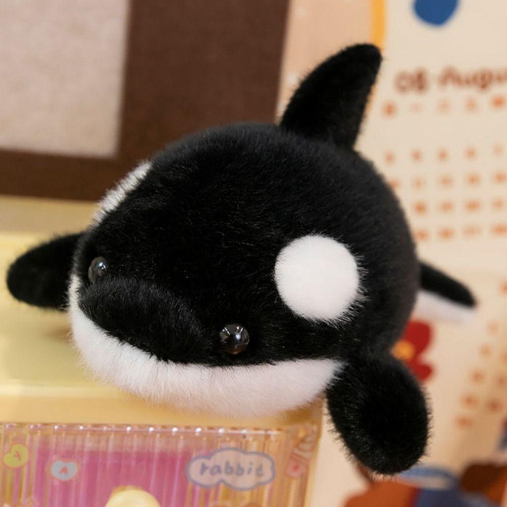 Fluffy Simulation Stuffered Whale Doll Soft Marine Animal Stuffed Doll  Home Decor
